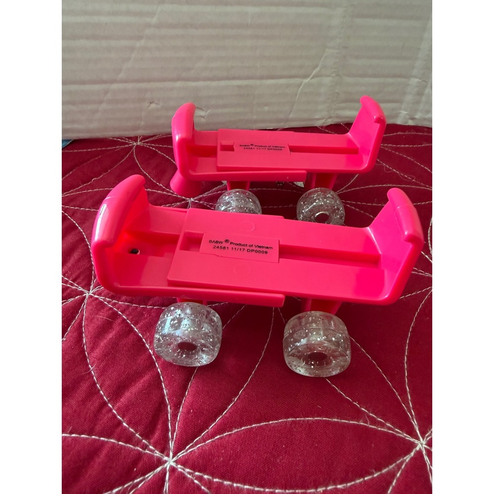 Build-A-Bear Workshop Pink RollerSkates for Plush Stuffed Animals Glitter Wheels